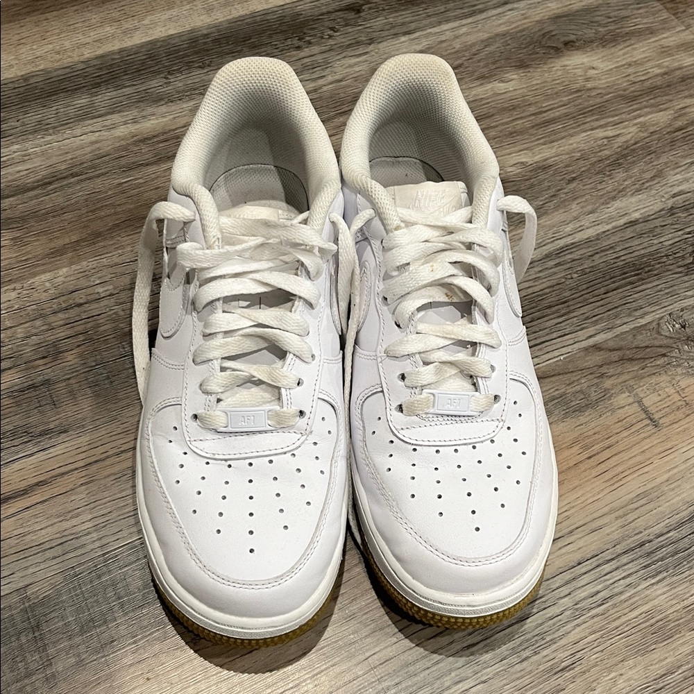 Nike White Sneakers with Gum Sole
